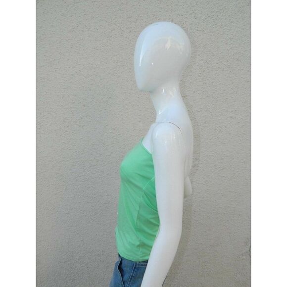 Blue Life‎ Tank Tube Top Built in Bra Mint Green Cotton Size X-Small - Picture 4 of 8